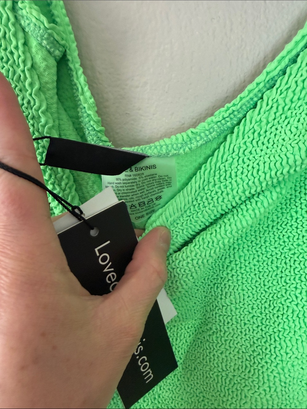 NWT Love & Bikinis Marbella Jungle Green Textured One-Piece Swimsuit - Picture 6 of 8